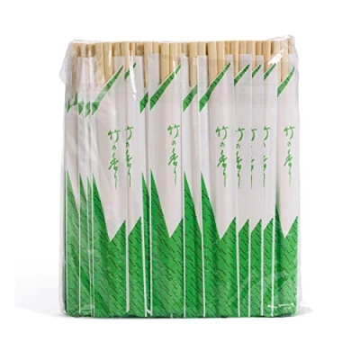 Image of Ken Chiku Bamboo Chopsticks Genroku 20cm 100 Pairs Sustainable Individually WrappedJapanese HashiOhashi
