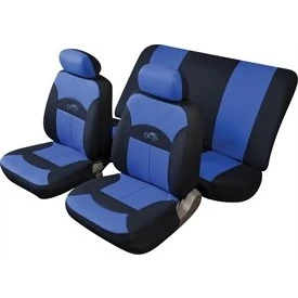 Image of XtremeAuto® BLUE/BLACK CELSIUS Universal Full Car Front And Rear Seat Cover Protectors Set
