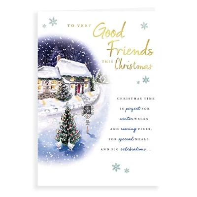 Image of Regal Publishing Traditional Christmas Card Friends 9 x 6 inches