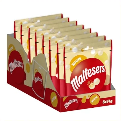 Image of White Maltesers, Chocolate &amp; Honeycomb, Treats, 8x74g Pouch