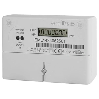 Image of Emlite Single Phase Digital kWh Meter 100A Direction Connection ECA2 MID