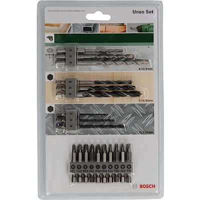 Image of Bosch 19 Piece Uneo Mixed Set (for Wood, Metal and Stone, Accessories for Rotary Hammers)