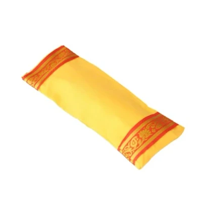 Image of Yoga United 100% Cotton. Lavender and Linseed Eye Pillow for Yoga, Relaxation, Meditation, Travel Gift or Tired Eyes, Headaches Saffron