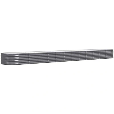 Image of vidaXL Garden Raised Bed Powder coated Steel 512x80x36 cm Anthracite