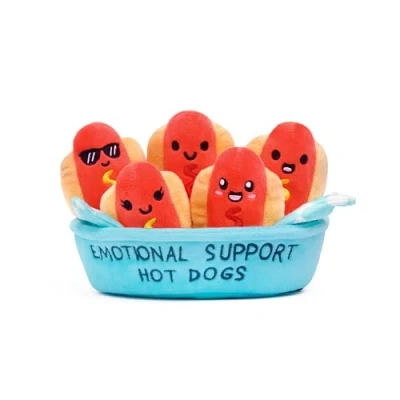 Image of WHAT DO YOU MEME? Emotional Support Hot Dogs The Original Viral Cuddly Plush Comfort Food, Unique Gift for Valentine&#039;s Day, Birthdays, Christmas, Friendship &amp; Anniversary&#039;s