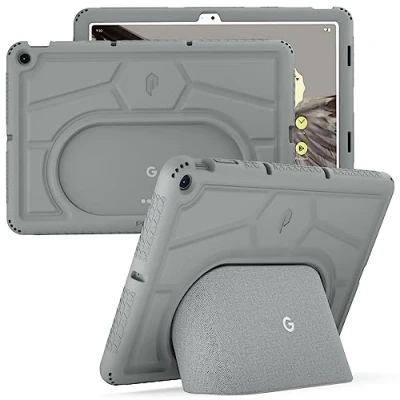 Image of Poetic TurtleSkin Series for Google Pixel Tablet Case 11 inch (2023), Heavy Duty Shockproof Rugged Kids Friendly Drop Protection Silicone Cover Case, Hazel
