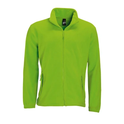 Image of SOLS Mens North Full Zip Outdoor Fleece Jacket (Lime) Green Size Medium
