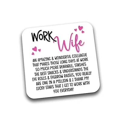 Image of Rib Ticklerz Funny Gift For Colleague Coaster Amazing Wonderful Friend Work Wife Bestie Birthday Secret Santa Coworker DC68