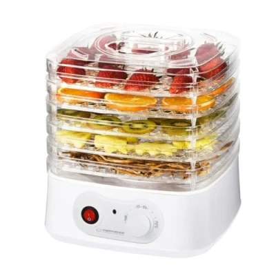 Image of Esperanza Food Dehydrator, 250W Transparent White, 5 Trays