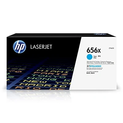 Image of HP 656X High Yield cyan original LaserJet toner cartridge (CF461X) for Color Enterprise M652dn, M652n, M653dh, M653dn, M653x