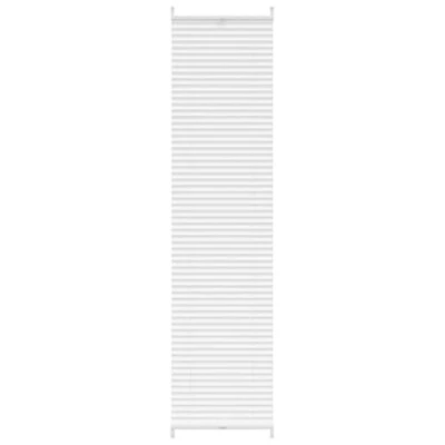 Image of vidaXL White Plisse Blind 40x200 cm Wave Inspired Pleated Design Adjustable Sun and Vision Shield Clamping Holder Installation Variety Easy Care Maintenance