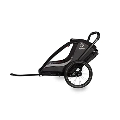 Image of HAMAX Cocoon Child Bike Trailer: Grey/Black Single
