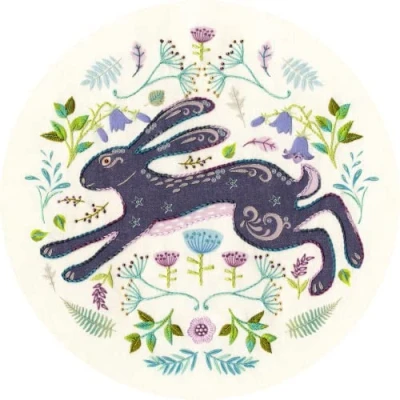 Image of Bothy Threads Embroidery Kit Folk Hare (Folk Art Range)