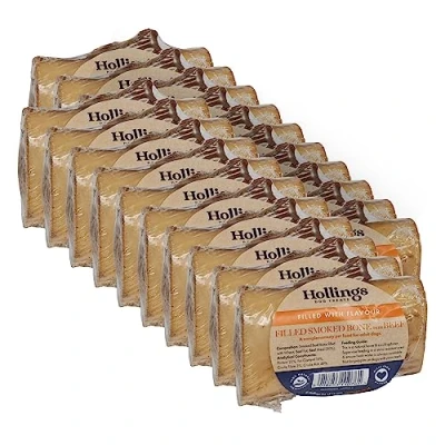 Image of Hollings Filled Smoked Bone with Beef Dog Chew, Delicious, Air Dried Long Lasting for Adult Dogs, Made 100% Natural Ingredients (20 Bones)