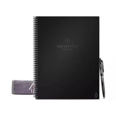 Image of Rocketbook Fusion Letter Set Reusable Paper A4 Black 515901