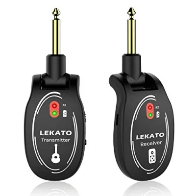 Image of LEKATO L6 Wireless Guitar System Rechargeable Transmitter Receiver Digital Cordless Cable Bass Jack Lead for Guitars