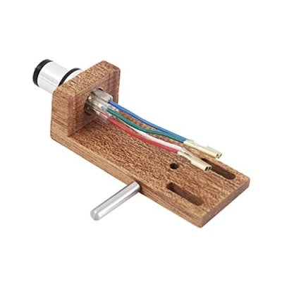 Image of Cherry Wood Turntable Headshell Mount for LP Phono Cartridge Replacement Phonograph