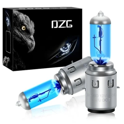 Image of DZG S2 / Ba20d Halogen Bulbs 12V 35/35W Super White Headlight Lamps 5500K Motorcycle Hi Lo Bulb, 2 Pieces
