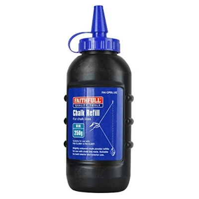 Image of Faithfull FAICPBLUE Builders Chalk Line Powder Refill Blue 250g (8oz)