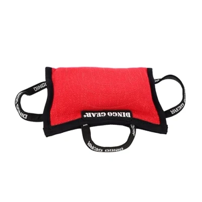 Image of DINGO GEAR Dog Bite Pillow for K9 Training, Obedience, IGP, Special Forces Dogs Sessions, Handmade Wedge with 3 Handles, Black Nylcot, Medium Soft (S00527)