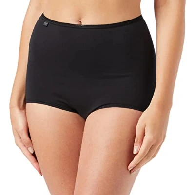Image of sloggi Women&#039;s 24/7 Cotton Maxi Boxer Briefs, Black (BLACK), 54