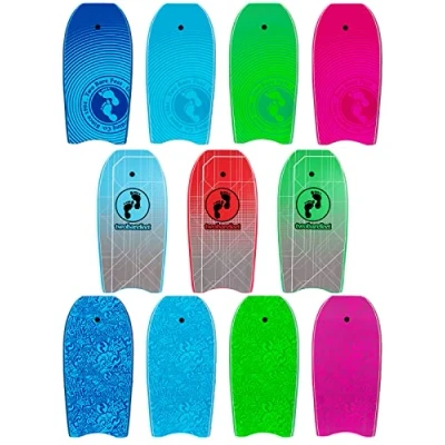 Image of 44&quot; Bodyboard with Leash Adult&#039;s Boogie Board IXPE + EVA Core Slick Bottom (Lagoon Aqua)