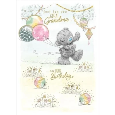 Image of Me to You Tatty Teddy Cute Birthday Card For Great Grandma Official Collection