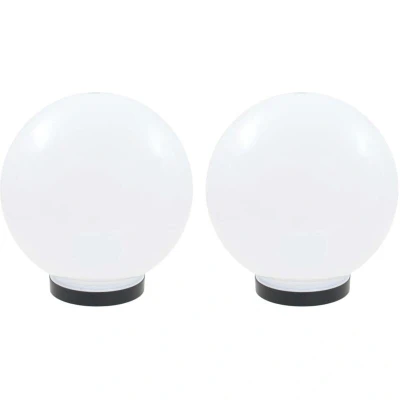 Image of vidaXL LED Bowl Lamps 2 pcs Spherical 25 cm PMMA
