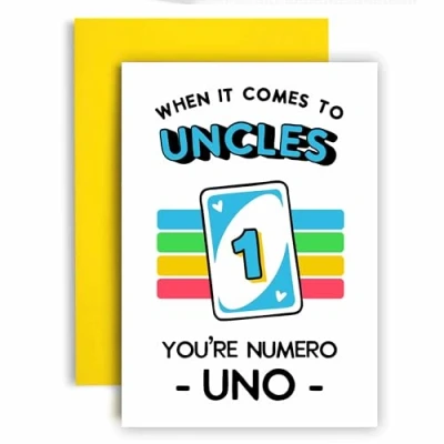 Image of Huxters Birthday Card for Uncle Your Numero Uno Funny Him 14.8cm (Uncle)