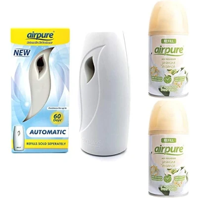 Image of Airpure Automatic Air Freshener Machine with 2 Refills (Jasmine Essence)