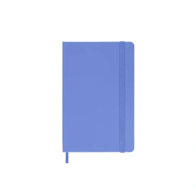 Image of Moleskine Classic Notebook, Ruled Hard Cover and Elastic Closure, Size Large 13 x 21 cm, Colour Hydrangea Blue, 240 Pages