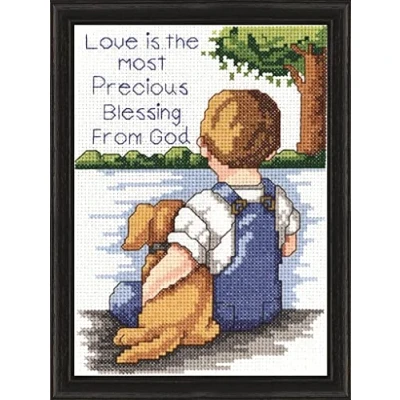 Image of Janlynn Precious Blessing Mini Counted Cross Stitch Kit, Cotton, Multi Colour