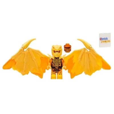 Image of LEGO Ninjago Crystalized: Cole Golden Dragon Minifig with Crystal Sword