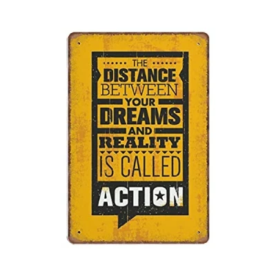 Image of DAIERCY Motivation Tin Signs Funny Vintage Metal Sign Plaqu Poster Wall Art Pub Bar Kitchen Garden Bathroom Home Decor, 140x200 mm