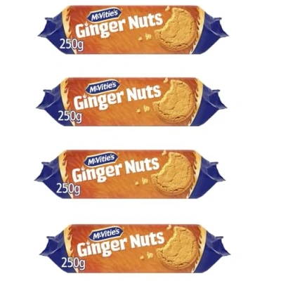 Image of McVitie&#039;s Ginger Nuts Biscuits 250g (4 Pack) By NAEM
