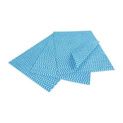 Image of EcoTech EWF25B Envirowipe Compostable Folded Cloth, Blue (pack of 25)
