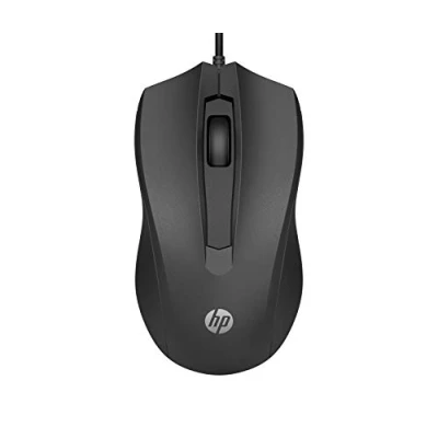 Image of HP 100 Black Wired USB Mouse. Compatible with Windows PC, Notebook, Laptop, Mac [Amazon Exclusive]