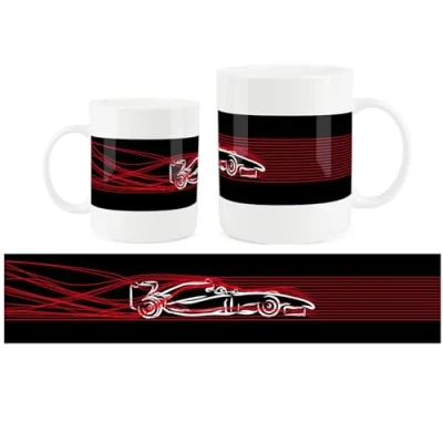Image of Purely Home Sports Racing Mug Grand Prix Race Car Gift/Present Tea/Coffee White Bone China for Fans