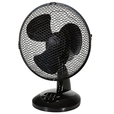 Image of Zanussi 9&quot; Inch, Portable Desk Fan, 2 Speed Settings, Wide Angled Oscillation, Quiet Operation, Perfect for Bedroom or Office, Black ZNPDF0921B