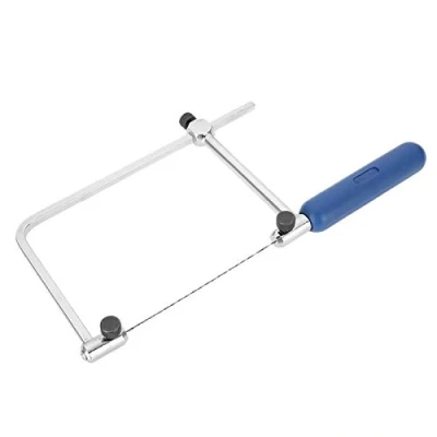 Image of Jewelers Saw Frame Set With Blades, Jewelry Cutting Kit Blade Making Tool Frame, Adjustable U shaped 6 Spiral Blades(ASB500)