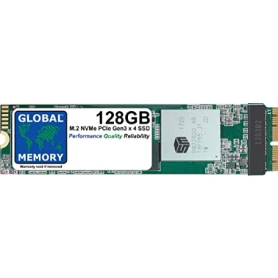 Image of GLOBAL MEMORY 128GB M.2 PCIe Gen3 x4 NVMe SOLID STATE DRIVE (SSD) FOR MACBOOK AIR (MID 2013 EARLY 2014 2015 MID 2017)