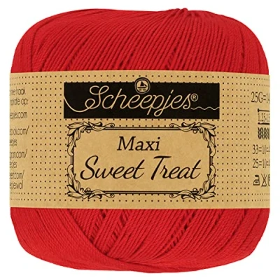 Image of Scheepjes Maxi Sweet Treat 722 Red Yarn 10x25g