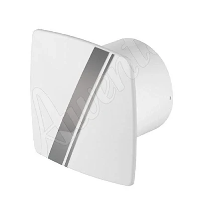 Image of White Kitchen Bathroom Wall Extractor Fan 100mm Awenta LINEA Style with Pull Cord