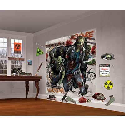 Image of Amscan International ltd 670373 Zombies Scene Setters Decoration Set