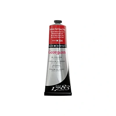 Image of Daler Rowney Georgian Oil Colour 225ml Cadmium Red Deep Hue /