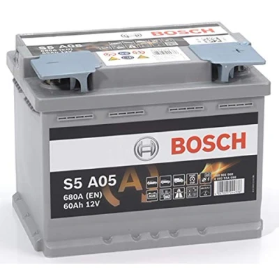 Image of 61217604799, 61217604800, 61217604802, 61217604803, 61219352069 Starter Battery BOSCH S5 0 092 S5A 050 12V 60Ah 680A B13 AGM KIA: Picanto II