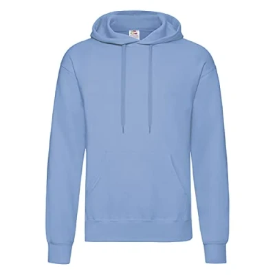 Image of Fruit of the Loom Men&#039;s Classic Hooded Sweatshirt, Sky Blue, Small