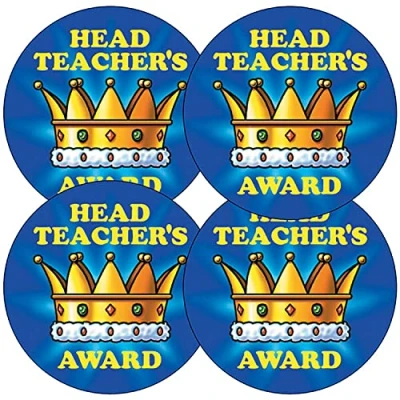Image of 280 Head Teacher&#039;s Award Motivational Childrens Pupils School Teachers Praise Reward Stickers Value Pack 37mm Primary Teaching Services
