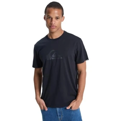 Image of Quiksilver EV COMP LOGO Print Tshirt, Men&#039;s, Size: XXL, Black