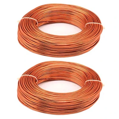 Image of KuTi Kai Aluminium Wire 2 Rolls 5m Length Bendy Craft Silver for Jewelry Making,DIY Sculpture,Modelling Making and Crafts (Gold, 2.5mm)